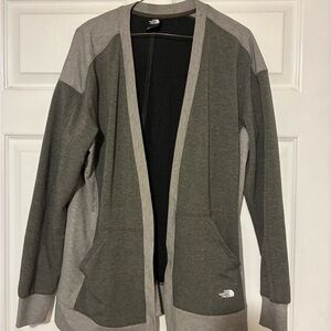 The North Face Black and Gray Women's Cotton blend cardigan